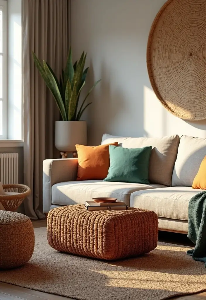 30 African Living Room Decor Ideas for Cultural Style - 16. Multi-functional African Decor 1