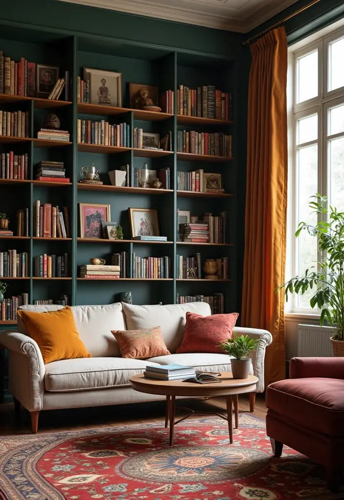 30 African Living Room Decor Ideas for Cultural Style - 17. Cultural Books as Decor 1