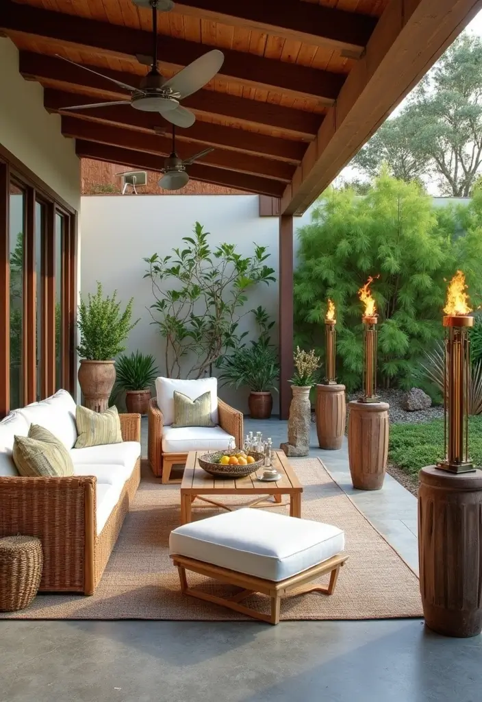 30 Beach Living Room Decor Ideas for a Coastal Vibe - 16. Outdoor Elements Inside 1