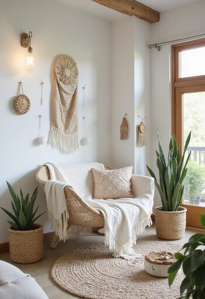 30 Beach Living Room Decor Ideas for a Coastal Vibe - 20. Relaxing Hammock Chair 1