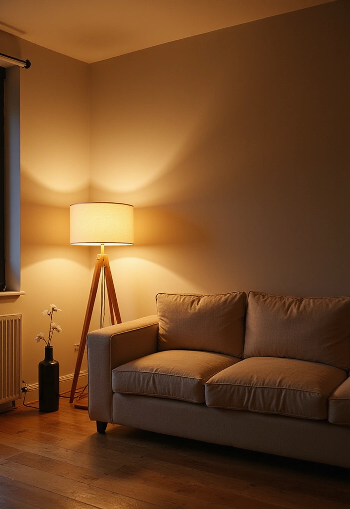 30 Beige Couch Living Room Decor Ideas - 28. Thoughtful Lighting Arrangements 1