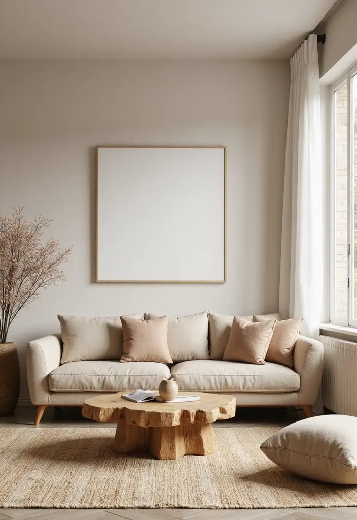 30 Beige Living Room Decor Ideas for a Neutral Look - 17. Unique Coffee Table Designs 1