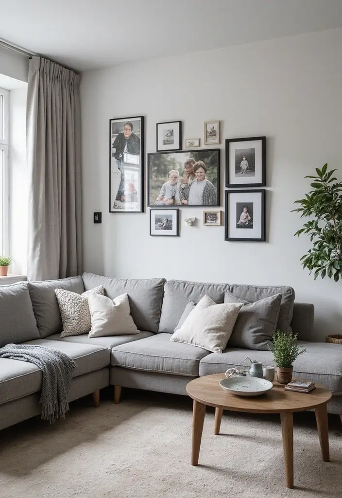 30 Black and Gray Living Room Decor Ideas - 17. Personal Touches 1