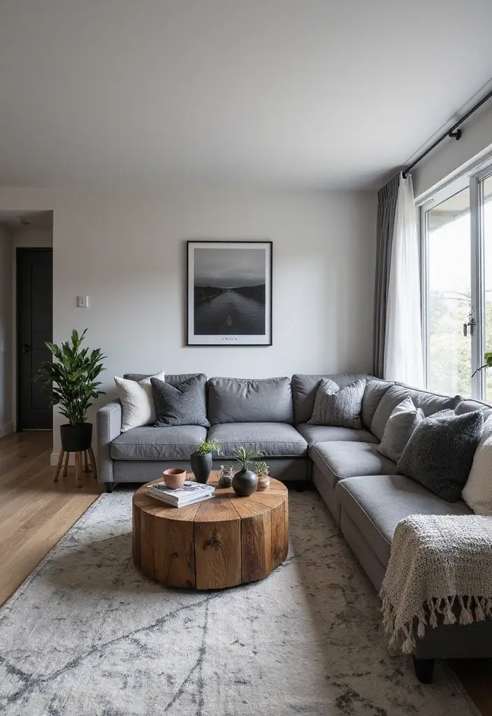 30 Black and Gray Living Room Decor Ideas - 29. Seasonal Decor Changes 1