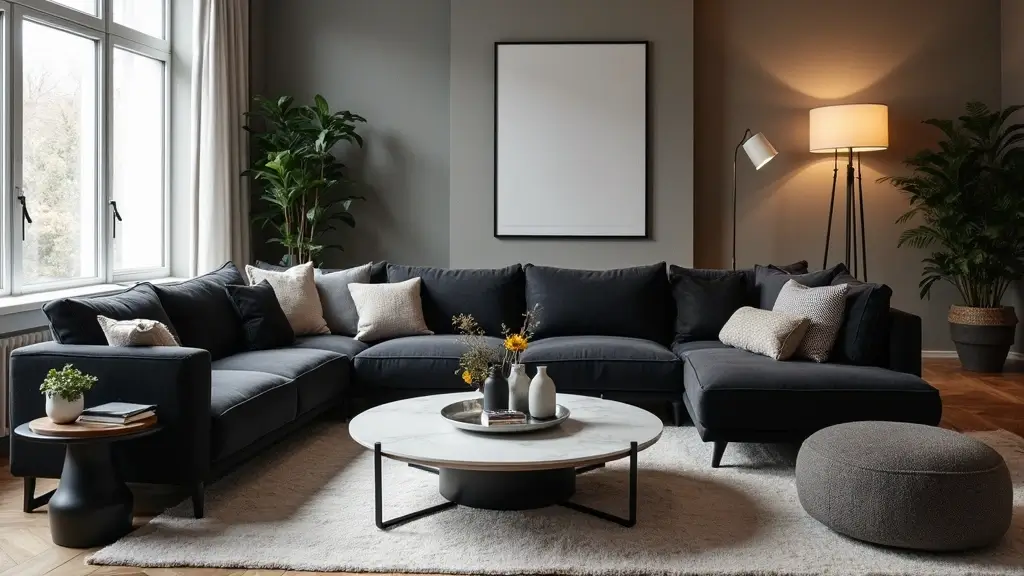 30 Black and Gray Living Room Decor Ideas