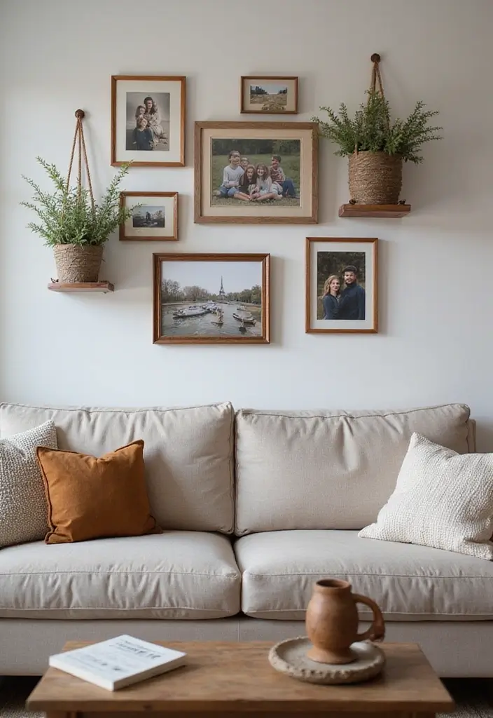 30 Brown Living Room Decor Ideas for Cozy Homes - 19. Personal Touches 1