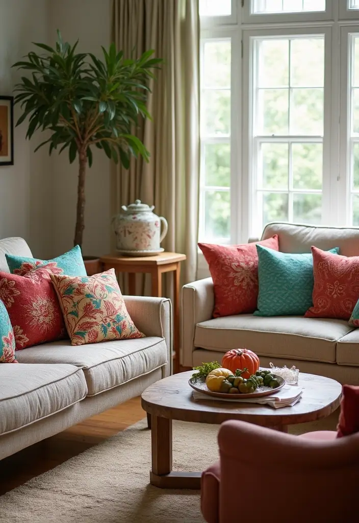 30 DIY Living Room Decor Ideas on a Budget - 12. Decorative Pillowcases 1