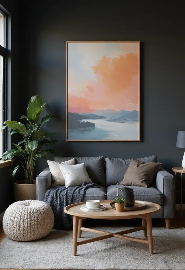 30 Dark Living Room Decor Ideas for a Moody Look - 2. Dark Wall Colors 1