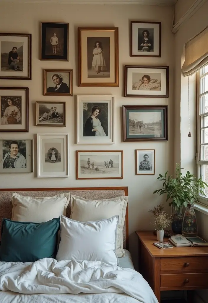 30 Dorm Living Room Decor Ideas on a Budget - 29. Vintage Picture Frames 1