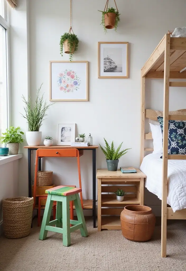 30 Dorm Living Room Decor Ideas on a Budget - 4. Upcycled Furniture 1