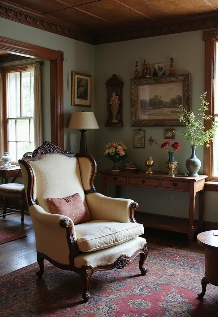 30 Eclectic Living Room Decor Ideas for Bold Spaces - 1. Vintage Furniture Finds 1