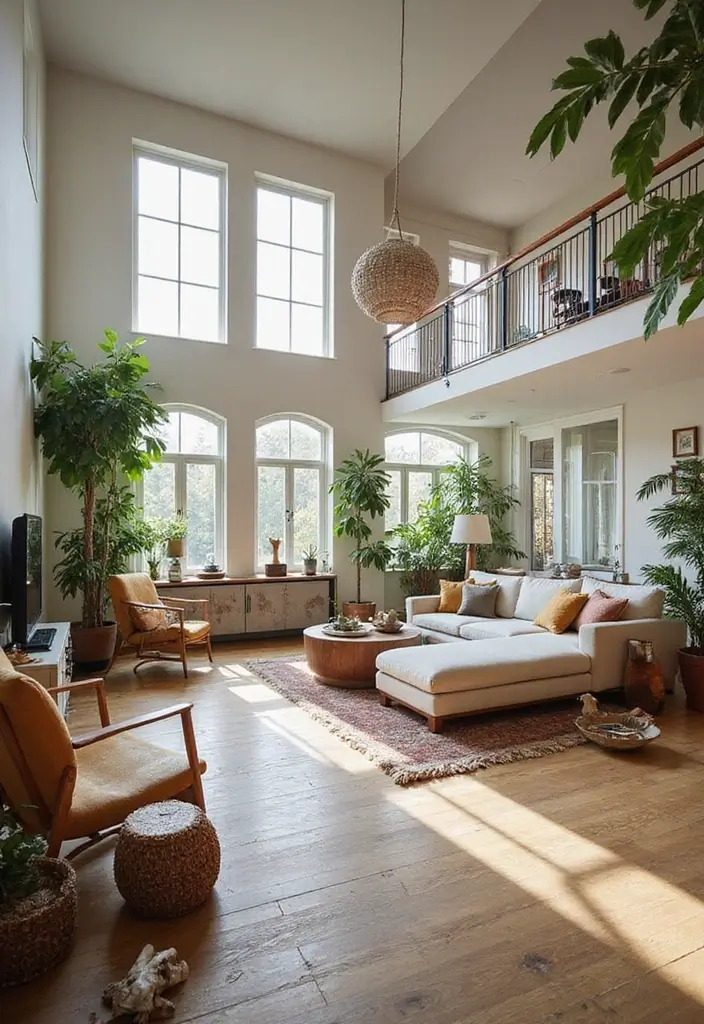 30 Eclectic Living Room Decor Ideas for Bold Spaces - 10. Open-Concept Layouts 1