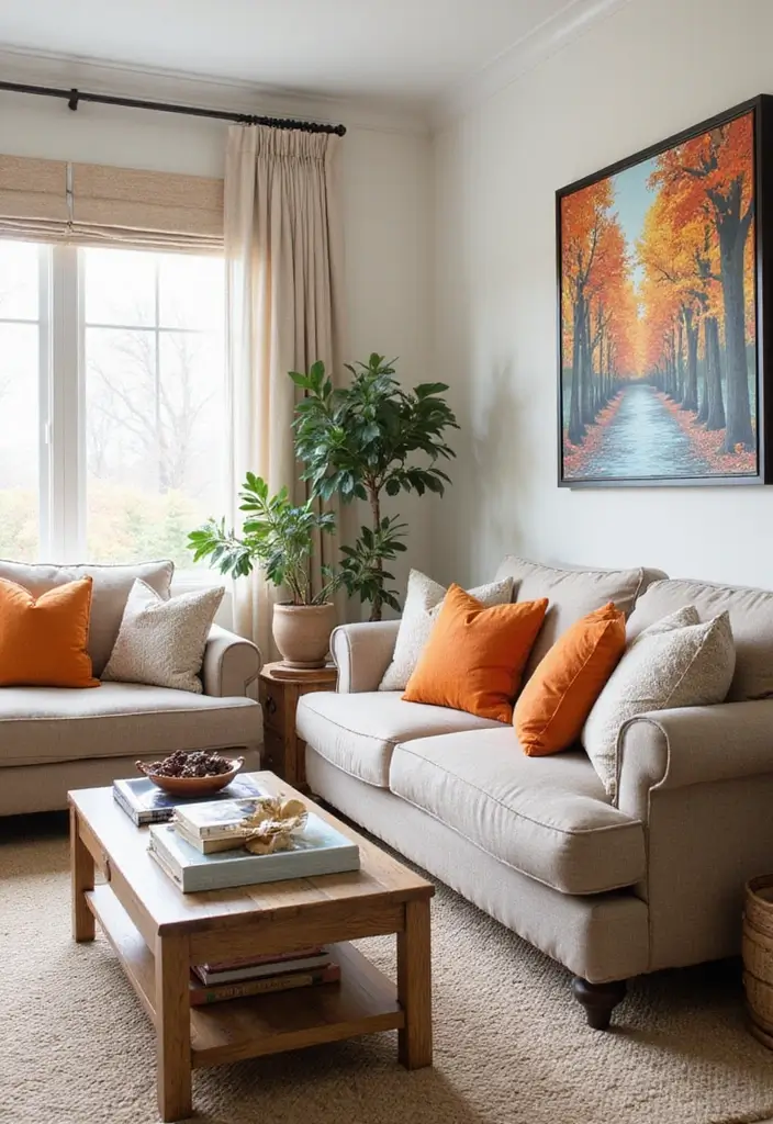 30 Eclectic Living Room Decor Ideas for Bold Spaces - 30. Seasonal Decor Swaps 1