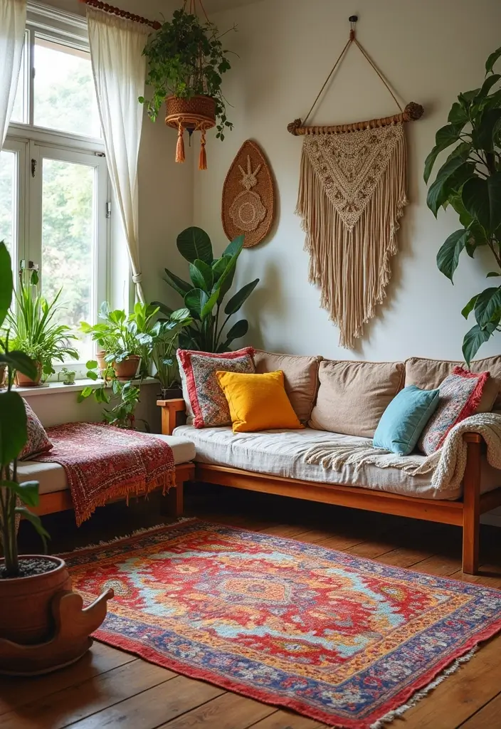 30 Eclectic Living Room Decor Ideas for Bold Spaces - 5. Bohemian Vibes 1