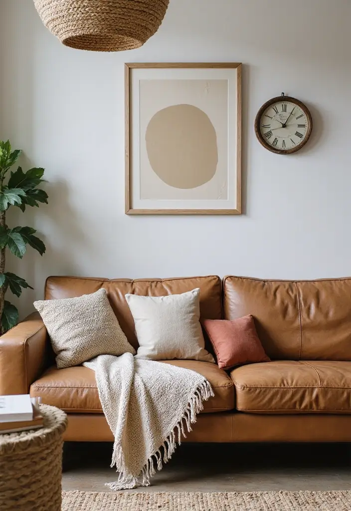 30 Eco-Friendly Leather Couch Living Room Decor Ideas - 20. Eco-Friendly Fabrics 1