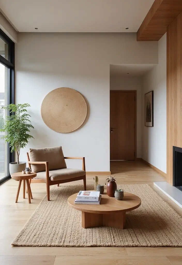 30 Elegant Living Room Decor Ideas for Classy Homes - 13. Warm Wood Accents 1