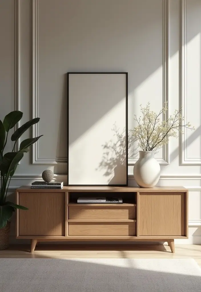 30 Elegant Living Room Decor Ideas for Classy Homes - 17. Interactive Console Tables 1