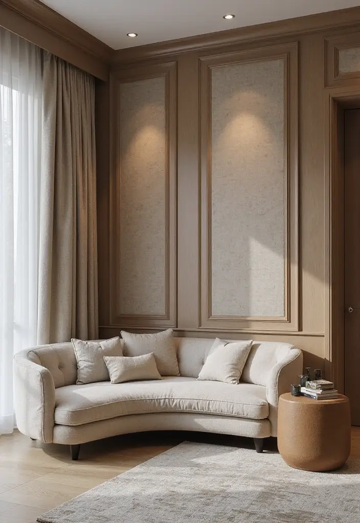 30 Elegant Living Room Decor Ideas for Classy Homes - 26. Textured Wall Treatments 1