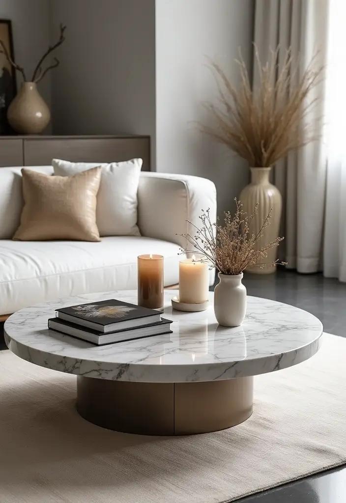 30 Elegant Living Room Decor Ideas for Classy Homes - 4. Elegant Coffee Tables 1