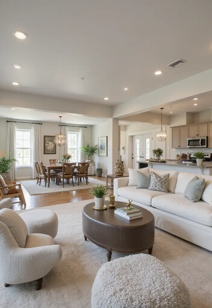 30 Elegant Living Room Decor Ideas for Classy Homes - 7. Open Floor Plans 1