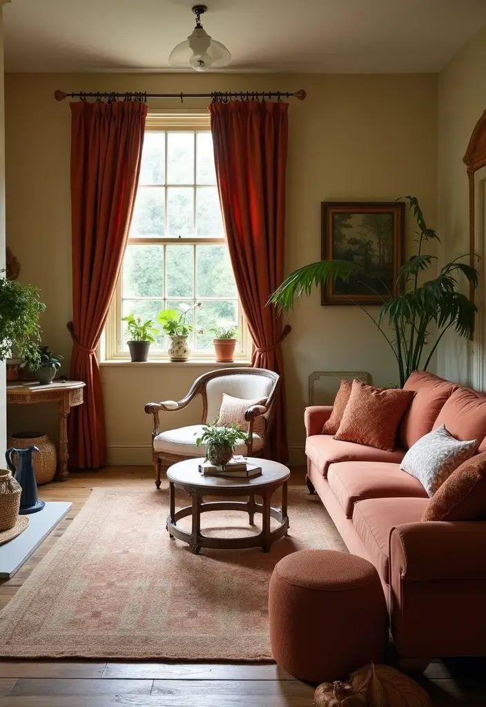 30 English Country Living Room Decor Ideas - 15. Warm Color Palette 1