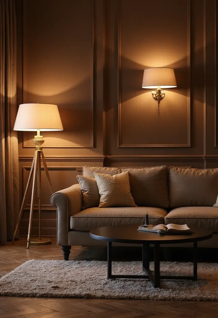 30 Glam Living Room Decor Ideas for Sparkle - 13. Elegant Lighting Fixtures 1