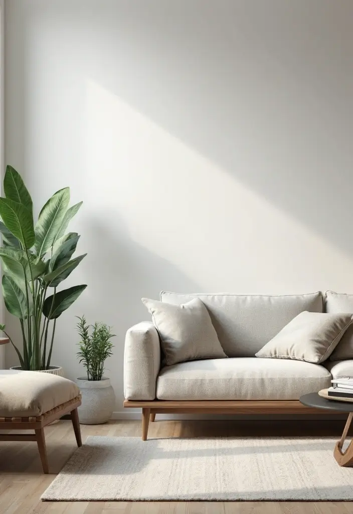 30 Green Living Room Decor Ideas for a Fresh Look - 10. Minimalist Furniture Arrangement 1