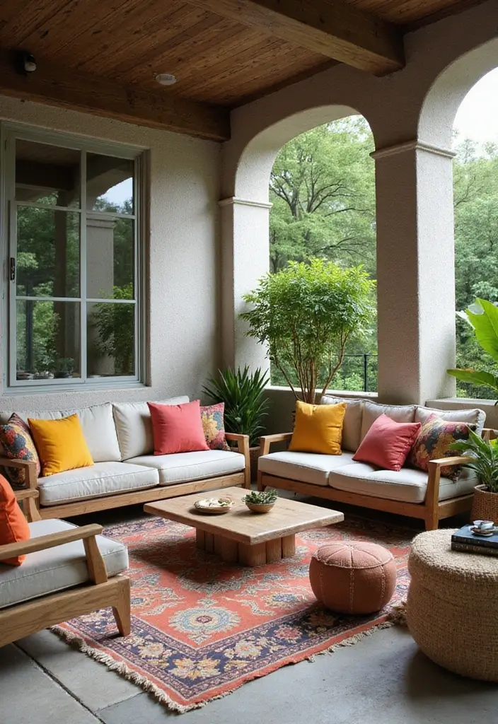 30 Green Living Room Decor Ideas for a Fresh Look - 27. Sustainable Outdoor-Indoor Furniture 1