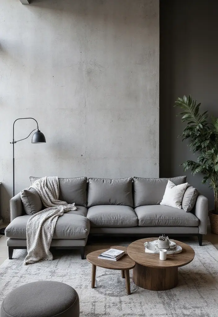 30 Grey Couch Living Room Decor Ideas - 11. Monochrome Magic 1