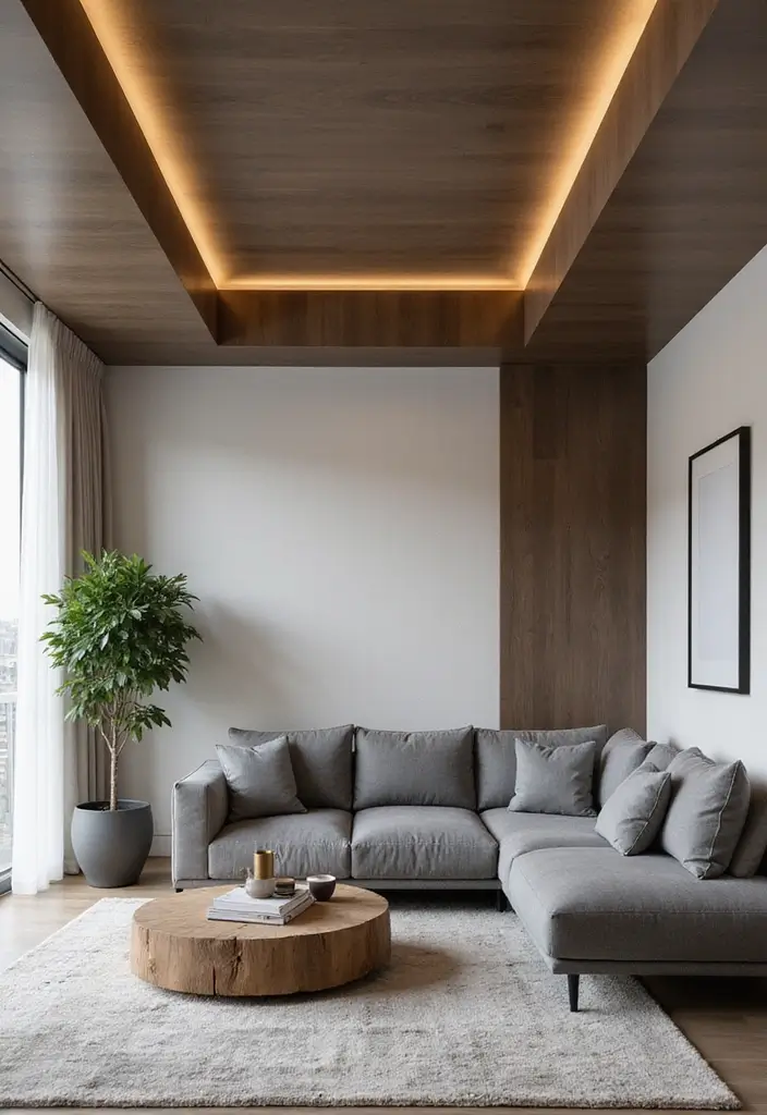 30 Grey Couch Living Room Decor Ideas - 13. Bold Ceilings 1
