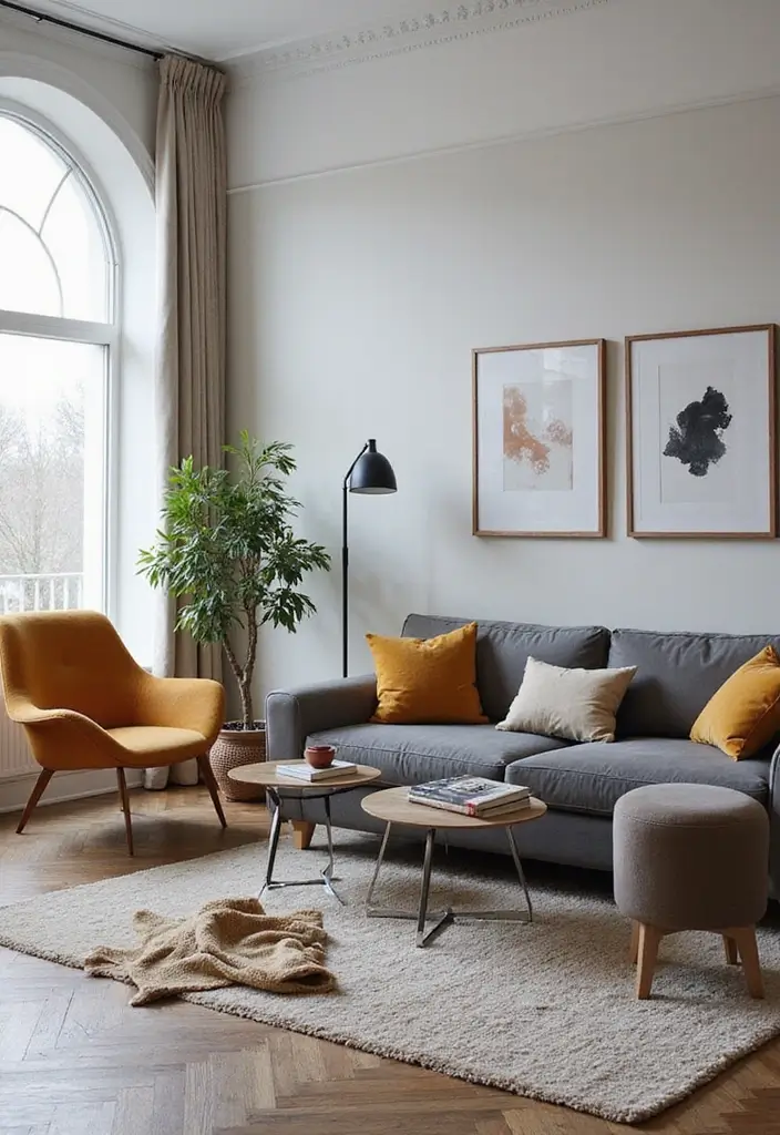 30 Grey Couch Living Room Decor Ideas - 2. Accent Chairs 1