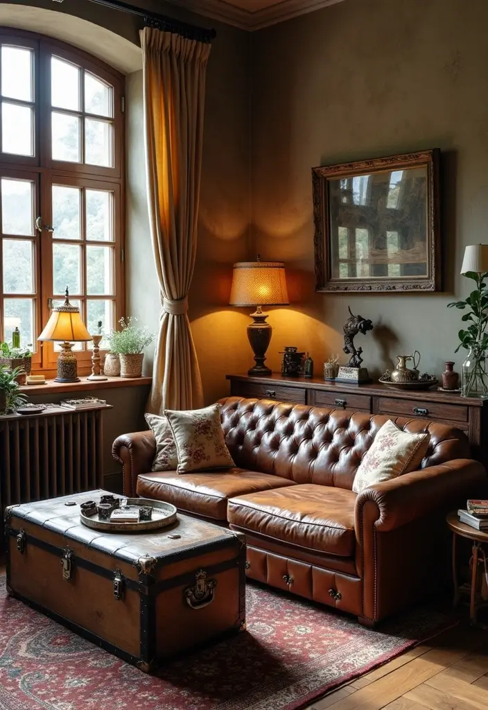 30 Indian Living Room Decor Ideas for Vibrant Homes - 22. Vintage Finds 1