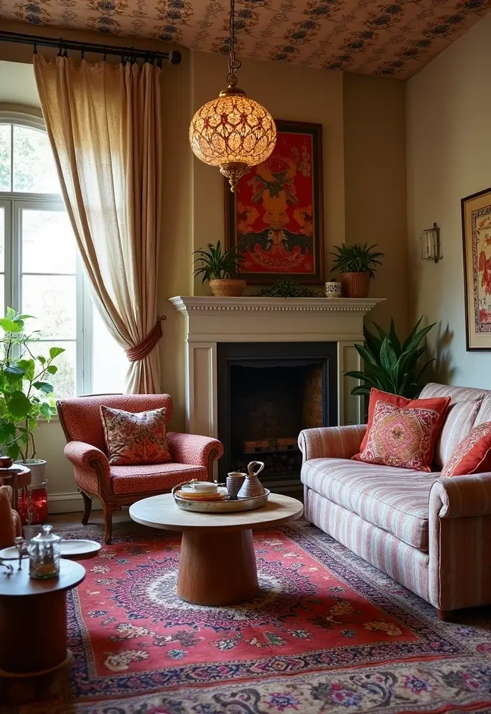 30 Indian Living Room Decor Ideas for Vibrant Homes - 29. Global Influences 1