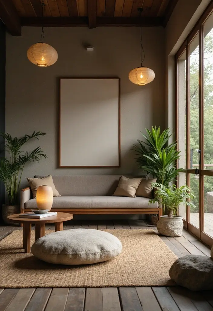 30 Lantern Living Room Decor Ideas - 25. Lanterns for Zen Spaces 1
