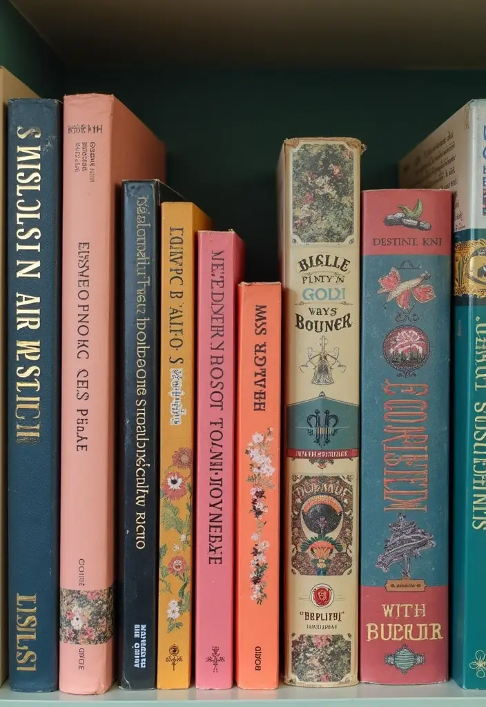 30 Living Room Bookshelf Decor Ideas - 14. Creative Bookends 1