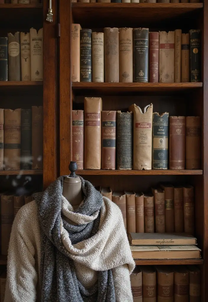 30 Living Room Bookshelf Decor Ideas - 28. Ambient Textiles 1