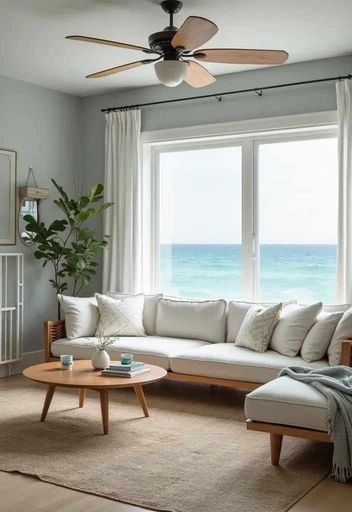 30 Living Room Color Decor Ideas - 9. Coastal Blues 1