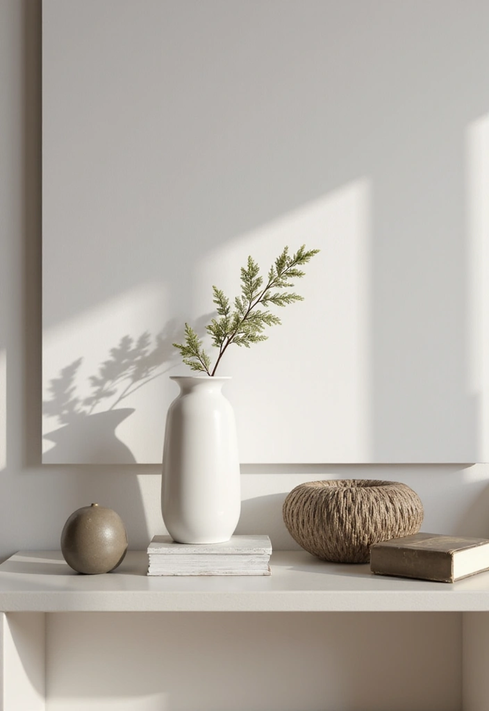 30 Living Room Console Table Decor Ideas - 2. Minimalist Floral Arrangements 1