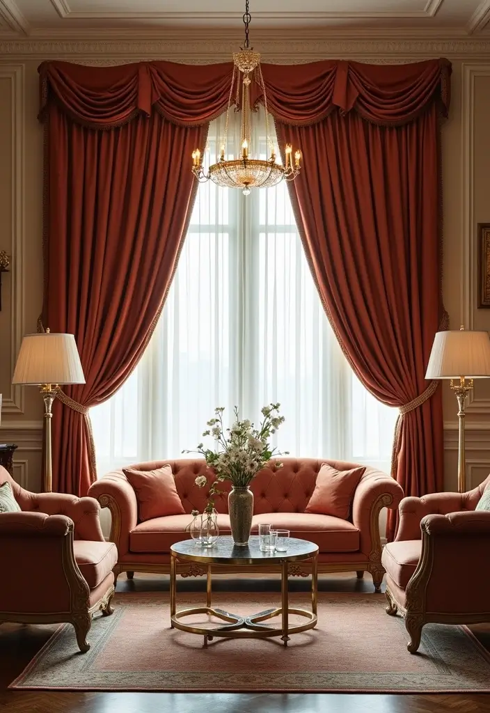 30 Living Room Curtain Ideas for Every Style - 21. Elegant Silk Curtains 1