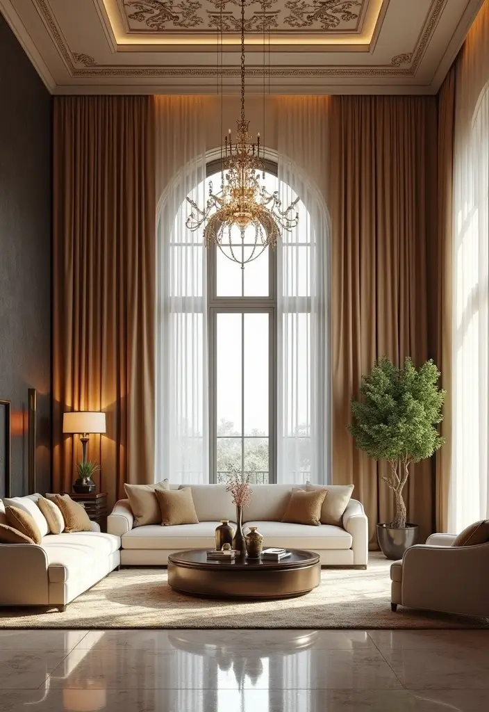 30 Living Room Curtain Ideas for Every Style - 24. Elegant Floor-to-Ceiling Drapes 1