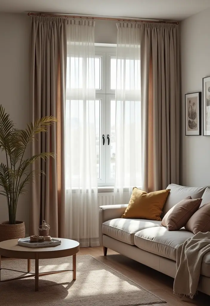 30 Living Room Curtain Ideas for Every Style - 28. Practical Blackout Curtains 1