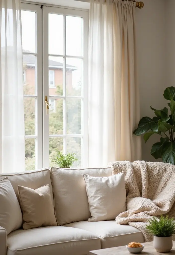 30 Living Room Curtain Ideas for Every Style - 4. Linen Drapes for Airy Spaces 1