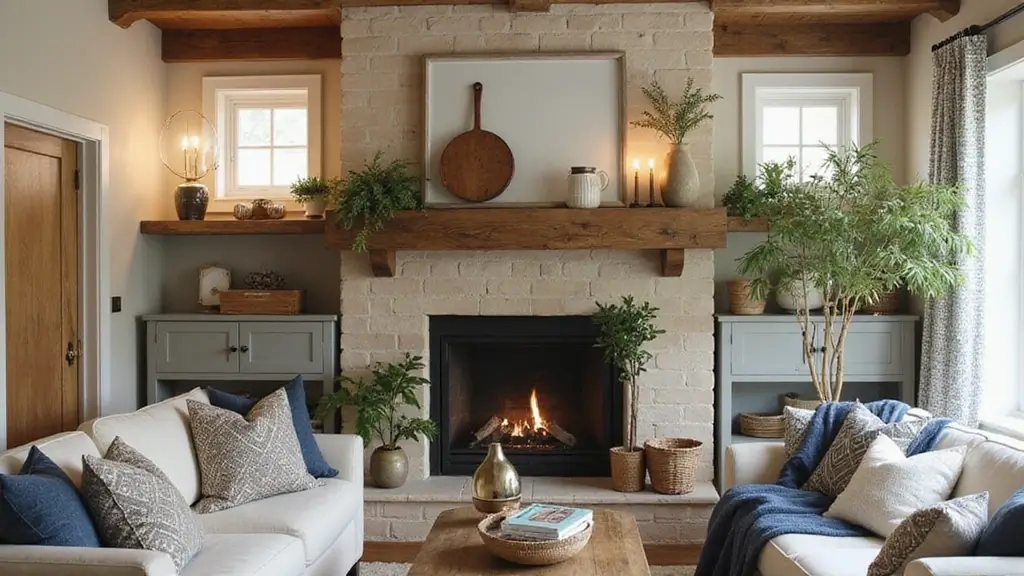 30 Living Room Mantle Decor Ideas: Rustic Farmhouse Style