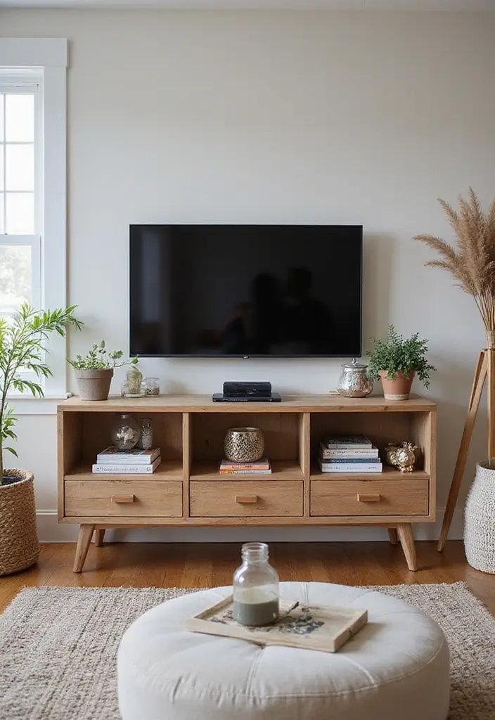 30 Living Room TV Stand Decor Ideas - 22. Personal Touches 1