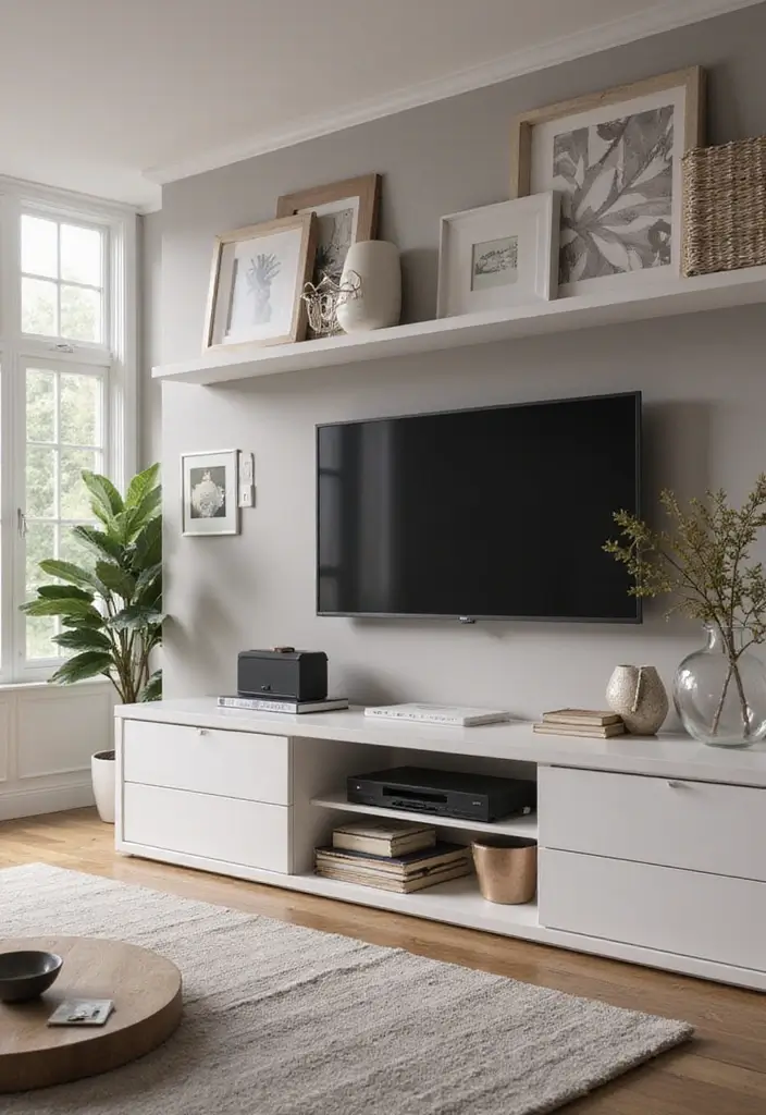 30 Living Room TV Stand Decor Ideas - 6. Stylish Storage Solutions 1
