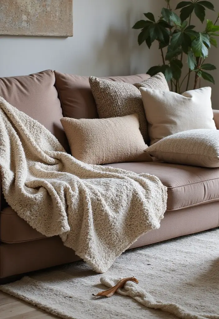 30 Luxury Living Room Decor Ideas for Elegant Homes - 10. Layered Textures 1