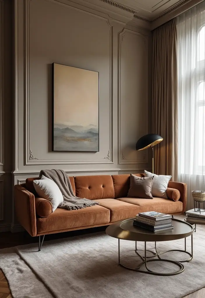 30 Luxury Living Room Decor Ideas for Elegant Homes - 18. Textural Contrast 1