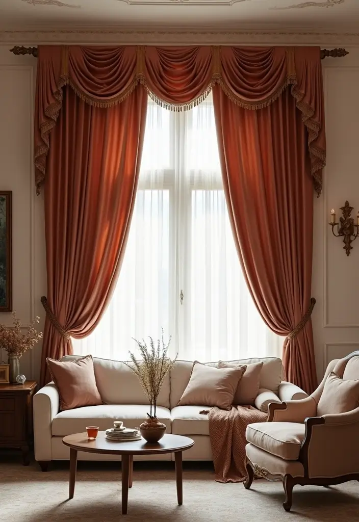 30 Luxury Living Room Decor Ideas for Elegant Homes - 25. Elegant Curtains 1