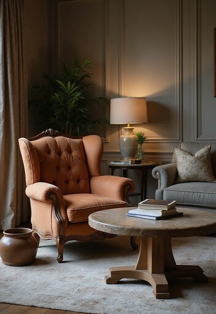 30 Luxury Living Room Decor Ideas for Elegant Homes - 3. Vintage Luxury 1