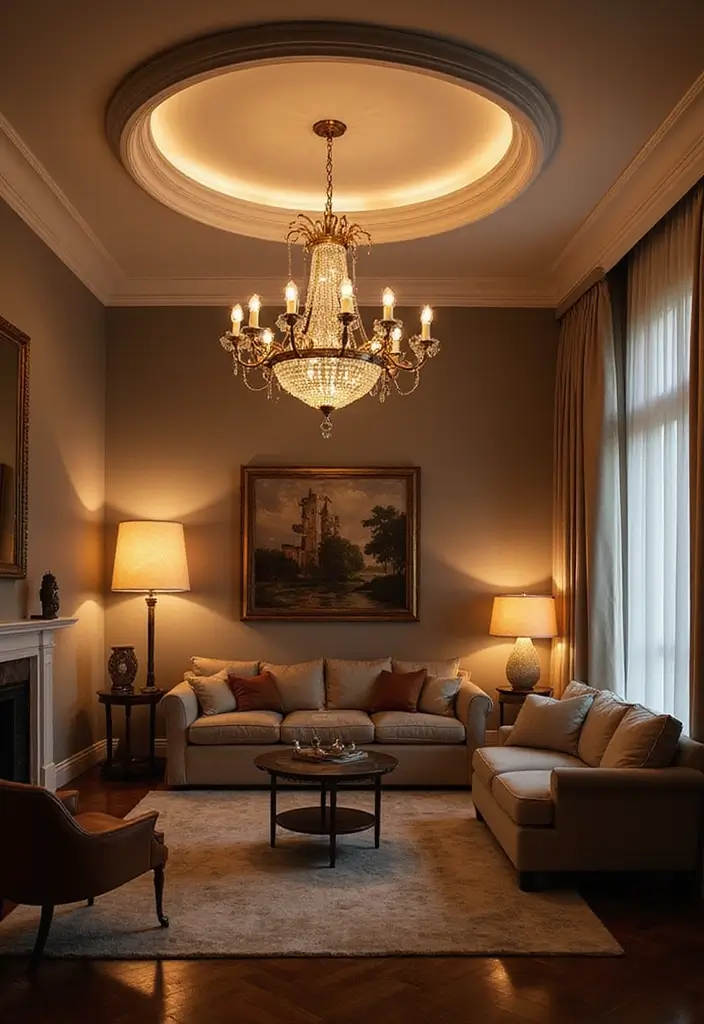 30 Luxury Living Room Decor Ideas for Elegant Homes - 6. Elegant Lighting Fixtures 1